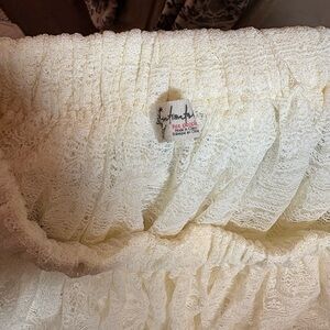 Free People Cream Lace Skirt